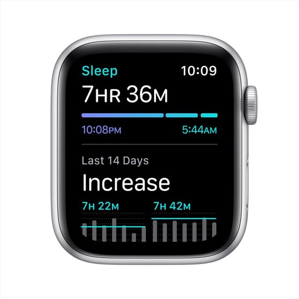 Apple Watch SE GPS 44mm Silver Aluminum Case with White Sport Band