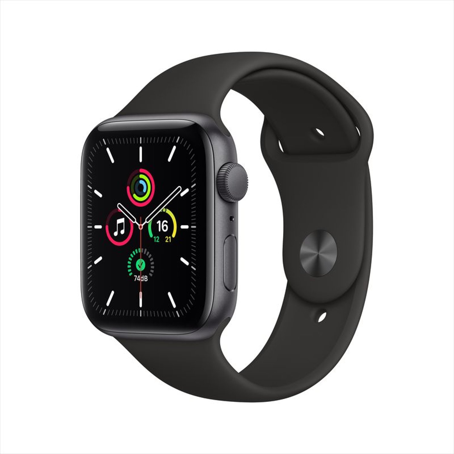 Apple Watch SE GPS+Cellular 44mm Space Grey Aluminum Case with Black Sport Band