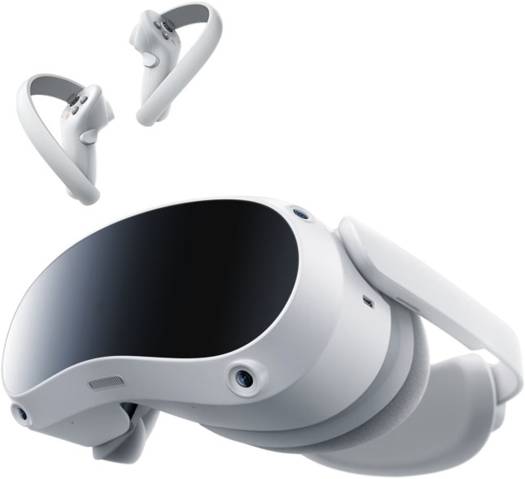 PICO 4 All-In-One VR Headset, 90Hz 4K+ Super-Vision Display, 6DOF Positioning System, 8GB + 128GB Storage, 360° Surround Stereo Speakers,BT & Wi-Fi 6 5GHz, 5300mAh Battery, White-Gray | PICO4-128