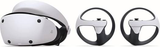 SONY PlayStation VR2 Headset + Horizon Call of Mountain Bundle, 2x 2000x2040 OLED 120Hz, Adjustable Lens Separation, 6-Axis Motion Sensing, Vibration on Headset, USB Type-C, White | CFIZVR1WHORVCH