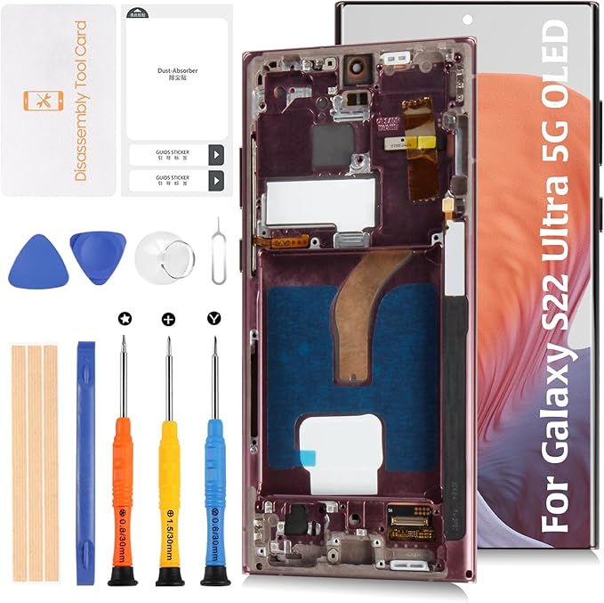 LCD ORG S908 (S22 ULTRA 2022) BURGUNDY