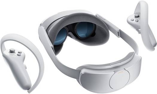 PICO 4 All-In-One VR Headset, 90Hz 4K+ Super-Vision Display, 6DOF Positioning System, 8GB + 128GB Storage, 360° Surround Stereo Speakers,BT & Wi-Fi 6 5GHz, 5300mAh Battery, White-Gray | PICO4-128