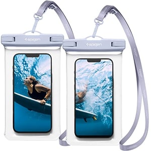 Spigen Universal Waterproof Phone Case [2 Pack] Ipx8 Pouch A601 Compatible With Iphone, Samsung Galaxy And Smartphone Up To 7 Inches
