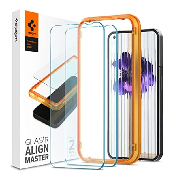 Spigen GLAStR Align Master designed for Nothing Phone (1) Screen Protector Premium Tempered Glass – [Case Friendly – 2 PACK]