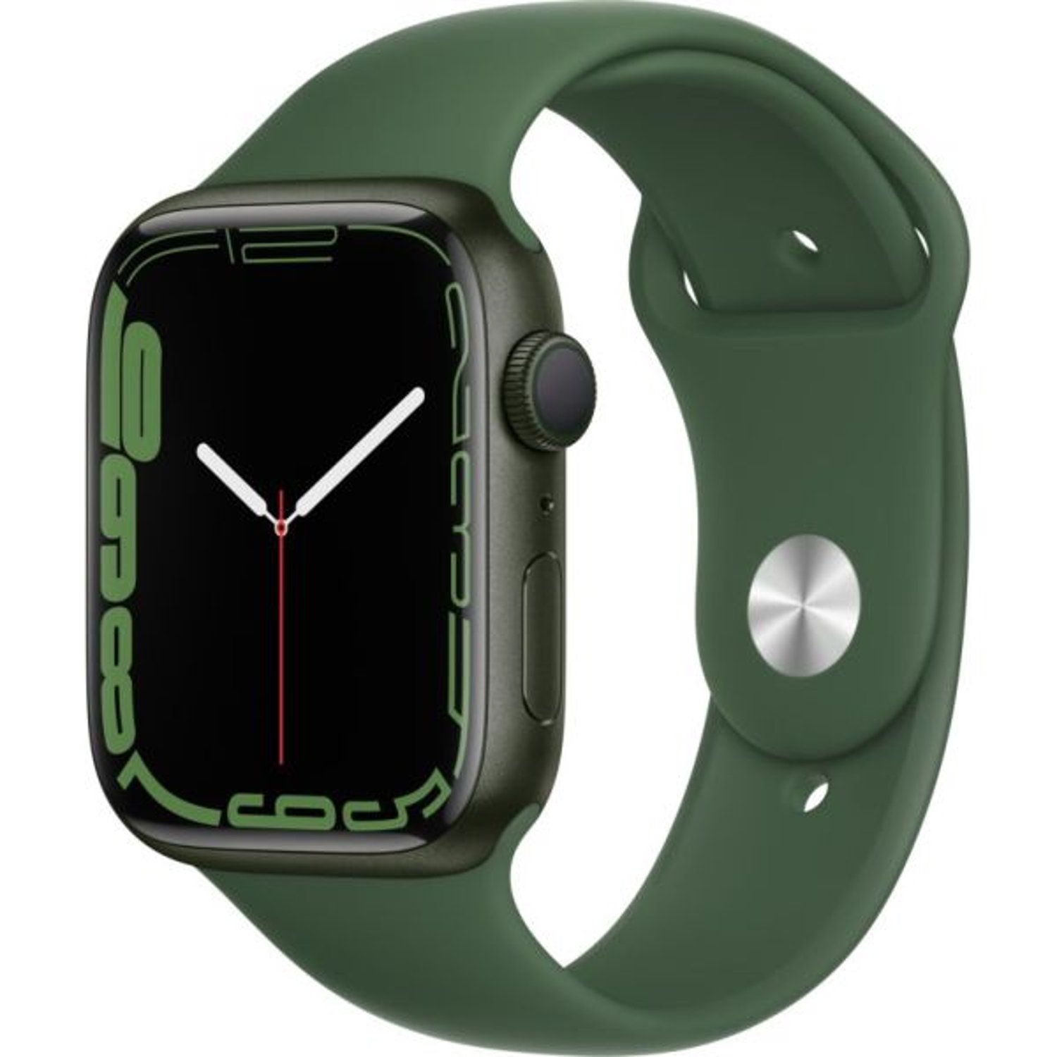 Apple Watch Series 7 GPS, 41mm Green Aluminium Case with Clover Sport Band